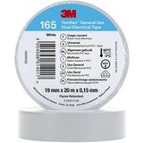 3M Ruban Isolant 165 Temflex Vinyle Blanc 20m X 19mm X 0.152mm