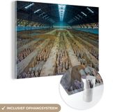 MuchoWow® Glass Painting 150x100 cm - Acrylic Glass Painting - The Terracotta Army of Emperor Qin Shi Huangdi in Xi'an, Asia - Photo on Glass - Paintings