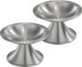Trend Candles 2x Luxe metalen kaarsenhouder zilver voor stompkaars van 7-8 cm