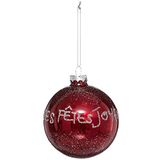 Glazen kerstbal 90 mm bedrukt