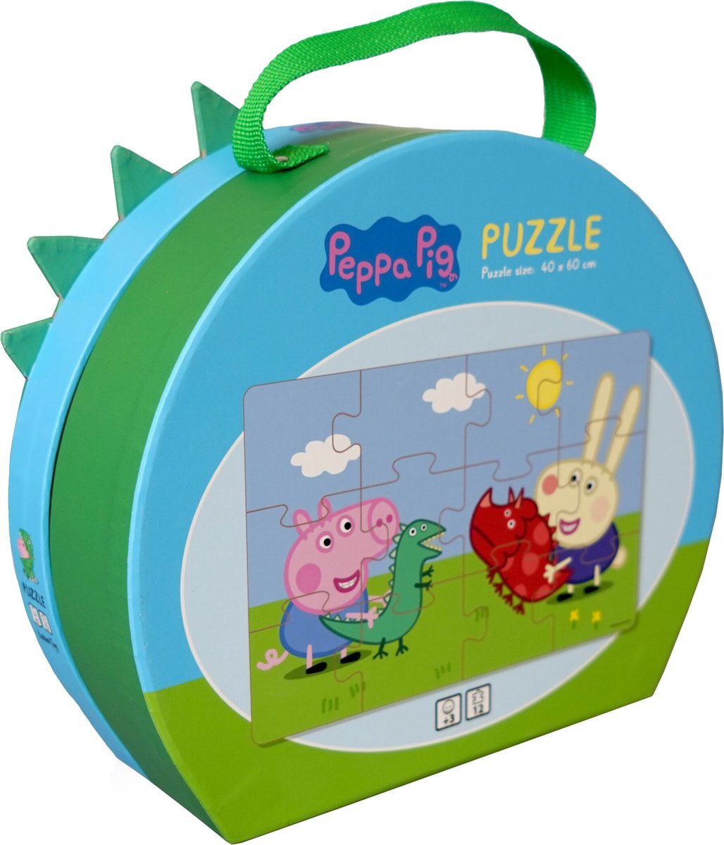 Barbo Toys Peppa Pig - Puzzelkoffer - George - Puzzel - 12 puzzelstukjes - Speelgoed