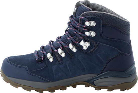 Jack Wolfskin Refugio Texapore Mid Wandelschoenen Dames - Maat 42 - Dark Blue / Grey