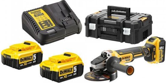 DeWalt DCG405P3 18V XR Accu Haakse Slijper Set (3x 5.0Ah) | 125mm | TSTAK
