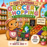 Cozy Capybara Grocery Shopping Coloring Book