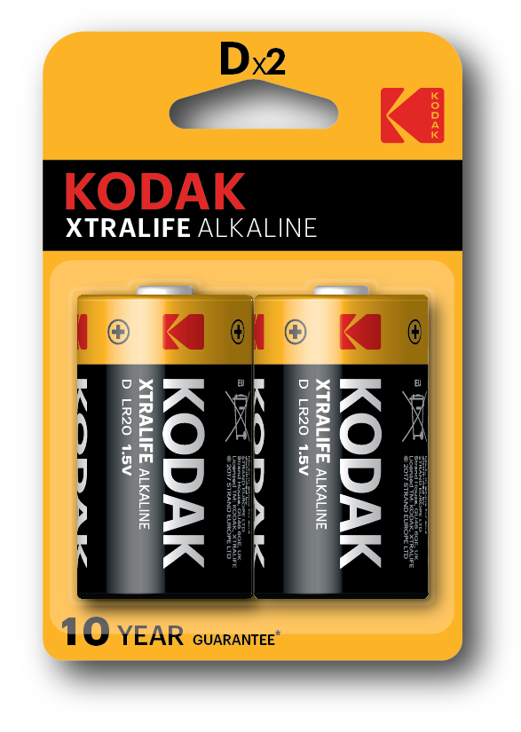 Kodak KDXLR20PB2 - D Batterijen - Alkaline - 15500 mAh - 2 stuks