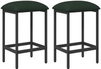 vidaXL Barkruk Donkergroen 64 cm