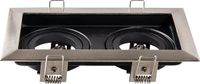 HOFTRONIC Durham dubbele inbouwspot RVS
