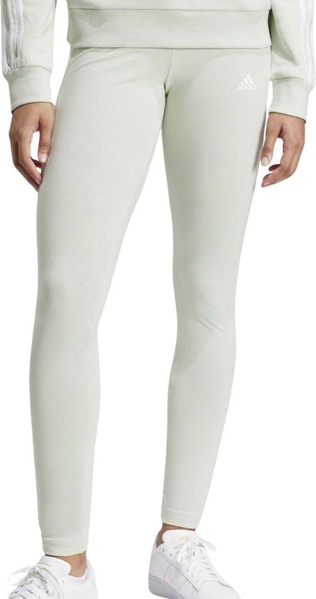 Adidas 3-Stripes Legging Dames - Maat XS - Lichtgroen/Wit