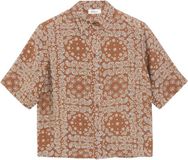 s.Oliver Blouse met korte mouw en klassieke kraag - karamel