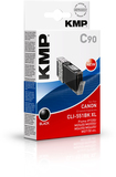 KMP C90 - Zwarte inktcartridge - Vervanging voor Canon CLI551BKXL (6443B001)