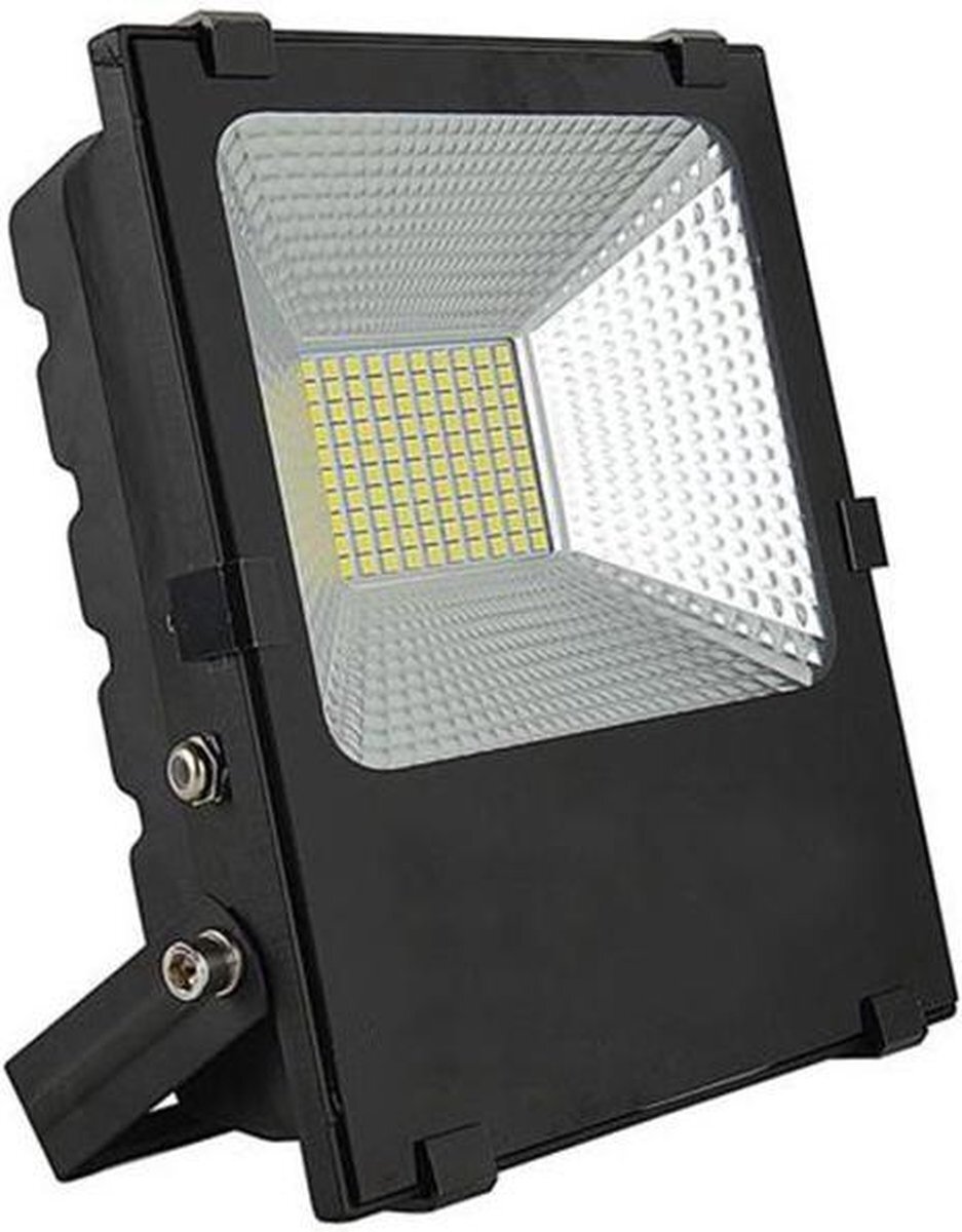 Qualu LED Bouwlamp 100 Watt - LED Schijnwerper - Helder/Koud Wit 6400K - Waterdicht IP65