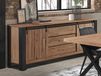 Buffet SIMETTRA 2 portes 3 tiroirs chêne écarlate