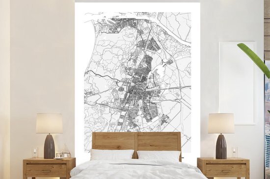 Nr1Wallpaper Behang - Fotobehang Stadskaart Haarlem - Breedte 180 cm x hoogte 280 cm