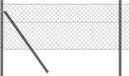vidaXL Gaashek met grondbevestiging 25 x 0,4 m pvc-coated staal grijs