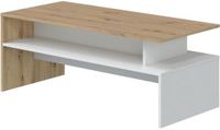 Nodi Rechthoekige salontafel - Wit en Nodi eiken decor - L43 x D100 x H50 cm