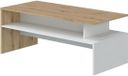 Nodi Rechthoekige salontafel - Wit en Nodi eiken decor - L43 x D100 x H50 cm