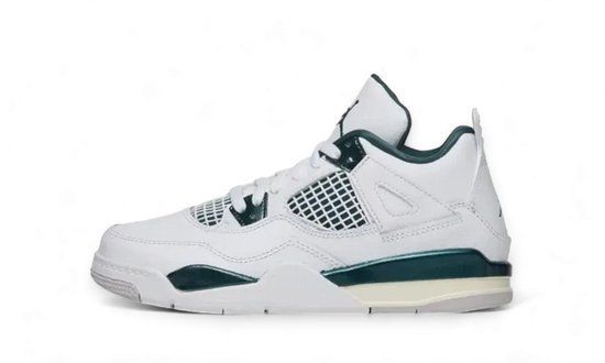 Nike Jordan 4 Retro Kids Sneakers - White/Green - Size 30 - Limited Edition