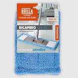 La Briantina Universele vervangingshoes van microvezel voor bezem, 40 cm, lichtblauw