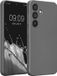 kwmobile metallic telefoonhoesje van TPU - geschikt voor Samsung Galaxy S24 - Flexible case voor smartphone - In metallic grijs