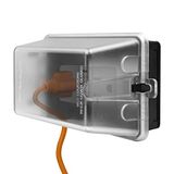 ENERLITES Extra duty weerbestendige behuizing, outdoor decorator/GFCI recipiënten, dubbele installatie, horizontaal of verticaal gebruik, 1-gangs 6,1 x 3,4 "x 2,8 ", IUC1HV-D, doorzichtige hoes