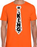 Bellatio Decorations Oranje Koningsdag t-shirt - king stropdas - heren M