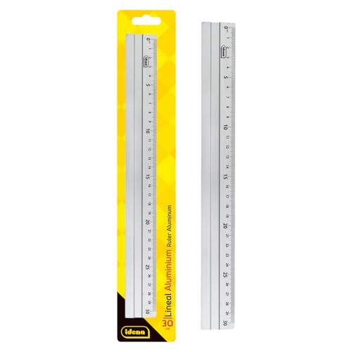 Idena 602122 - Aluminium liniaal 30 cm, zilver, 1 st.