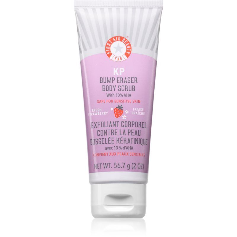 First Aid Beauty KP Bump Eraser Body Scrub with 10% AHA – Fresh Strawberry 56.7g