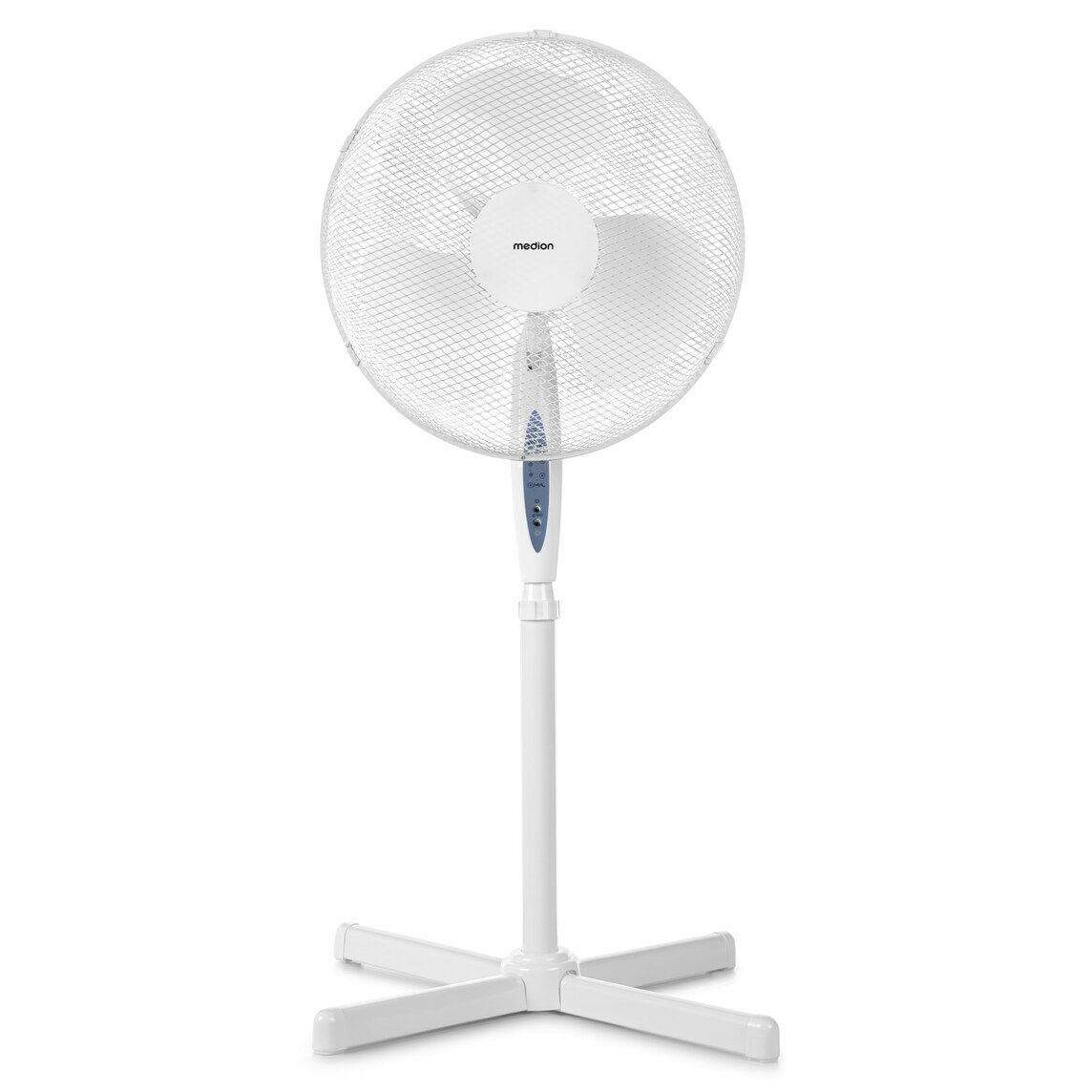 MEDION MD 18795 - Statiefventilator - Wit - Met afstandsbediening - 3 Snelheden - Timer