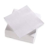 Surlys - Modieuze servetten effen – kleur wit – servetten van microgestempelde watten, gecertificeerd met Ecolabel, 24 verpakkingen met 50 servetten, formaat 38 x 38 cm