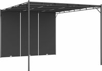 vidaXL Tuinprieel met zijgordijn 4x3x2,25 m antraciet