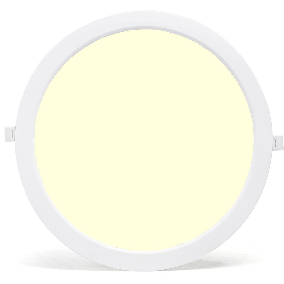 BES LED LED Paneel - Downlight - Aigi - Warm Wit 3000K - 24W - Ø30 - Inbouw - Rond - Wit - Flikkervrij