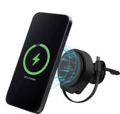 Mobilize Autohouder | Magnetische Qi2.2 Telefoonhouder Auto Ventilatierooster | Compatibel met MagSafe | Draadloos Opladen 25W | 1 Meter Uitrekbare USB-C Kabel | Zwart