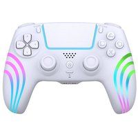 Alpha Omega Players draadloze controller voor PS4 en pc Rainbow Led Wit