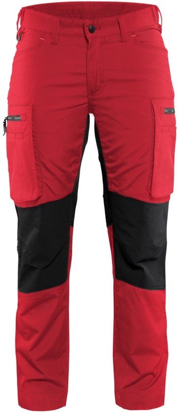 Blåkläder 7159-1845 Dames Service werkbroek Stretch Rood/Zwart maat 32
