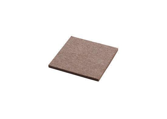 Daff Onderzetter - Vilt - Vierkant - 10 x 10 cm - Cashmere - Grijs