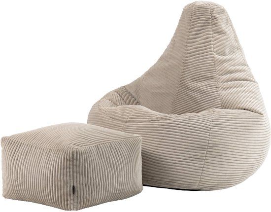 icon Dalton Zitzak Fauteuil Gaming - Ribfluweel - Beige