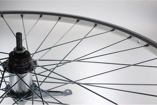 Imp Achterwiel 28 inch achterwiel zwart voor stadsfiets - remnaaf blank