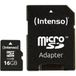 Intenso microSDHC 16GB Class 10 geheugenkaart incl. SD-adapter, zwart