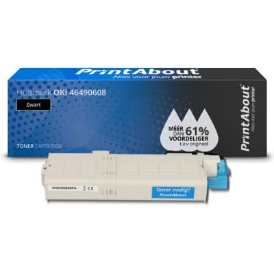 PrintAbout Compatible Toner 46490608 - Black - 7000 Pages - OKI C532dn, C542dn, MC563dn, MC573dn