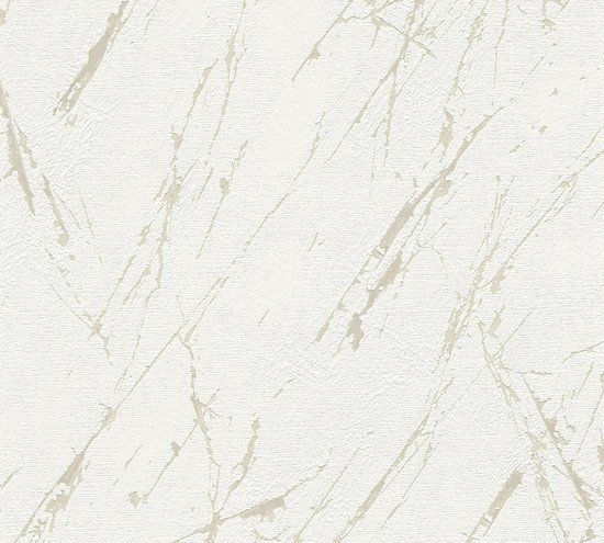 A.S. Création CHIC STUCWERK BEHANG | industrieel - Wit Champagne