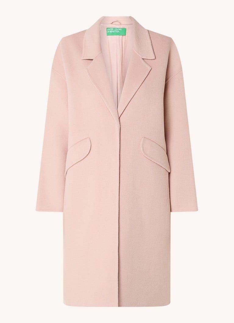 Benetton Wolblend Mantel met Steekzakken
