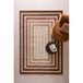 NOUS Living vloerkleed oudroze/donkerbruin (290x200 cm)