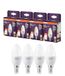 OSRAM SMART LED lamp B40 kaarsvorm E14, 4,9W ZigBee 3.0, dimbaar 2700K warm wit, app-bediening, Alexa, Smart Home, 4-Pack