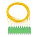 Elfcam® Glasvezel pigtail, 12 afzonderlijke vezels, Simplex SC/APC 9/125um OS2, wit