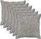 vidaXL - Kussensloop - 6 stuks - HOUTEN - Lichtgrijs - 60 x 60 cm