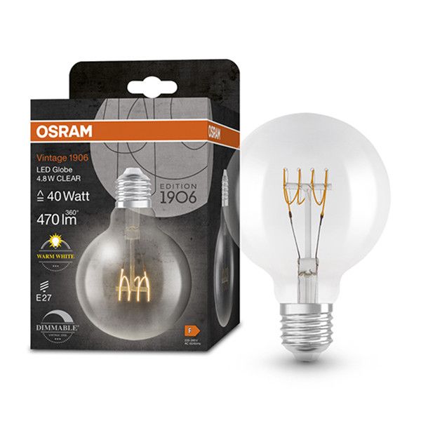 Osram LED Lamp E27 Globe G95 Vintage 1906 Spiral - Dimmable - 4.8W (40W)