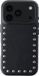 Selencia Studs Backcover met MagSafe voor de Apple iPhone 18 Pro / 17 Pro - Zwart fluweel