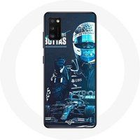 Maniacase Case voor Samsung Galaxy A41 Formule 1 Valtteri Bottas F1 Driver Zwart