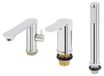 StarTech Badkraan Badkraan - Mengkraan met handdouche - Uittrekbaar, 60–80 cm - Éénhendelbediening - Warm/Koud water - Keramische cartridge - Aansluiting 12,7 mm - Gepolijst - Zilverkleurig