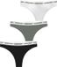 Björn Borg Dames String Vrouwen Ondergoed - Logo - 3 stuks - Zwart/Wit/Groen - Maat S